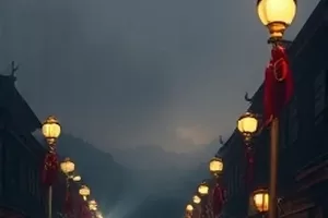 短剧加班到八点的月亮中写字楼窗外夜色与月亮的画面